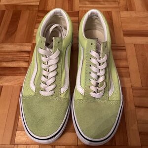 Vans Lime Green and White Sneakers